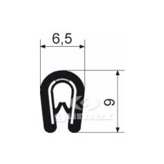 U-profil s kovovou výstužou 6,5×9 mm – lemovací